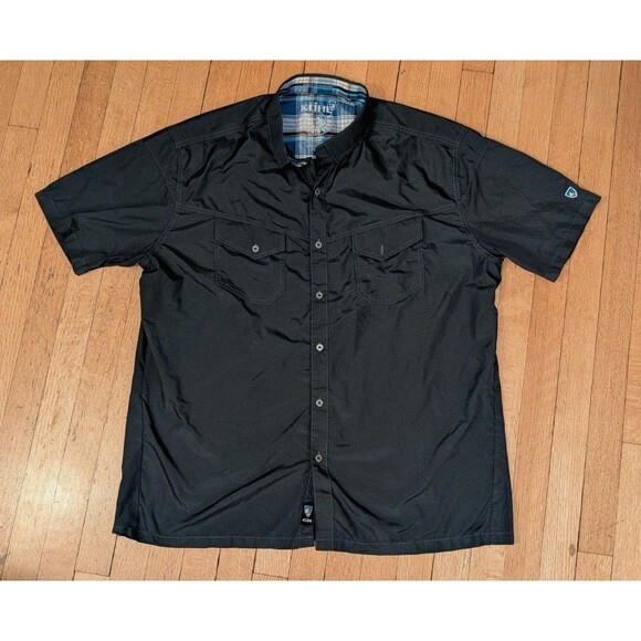 Kuhl Other - KUHL Ionik Eluxur Short Sleeve Shirt Mens XXL 2XL Grey Quick Dry Button Up NWOT